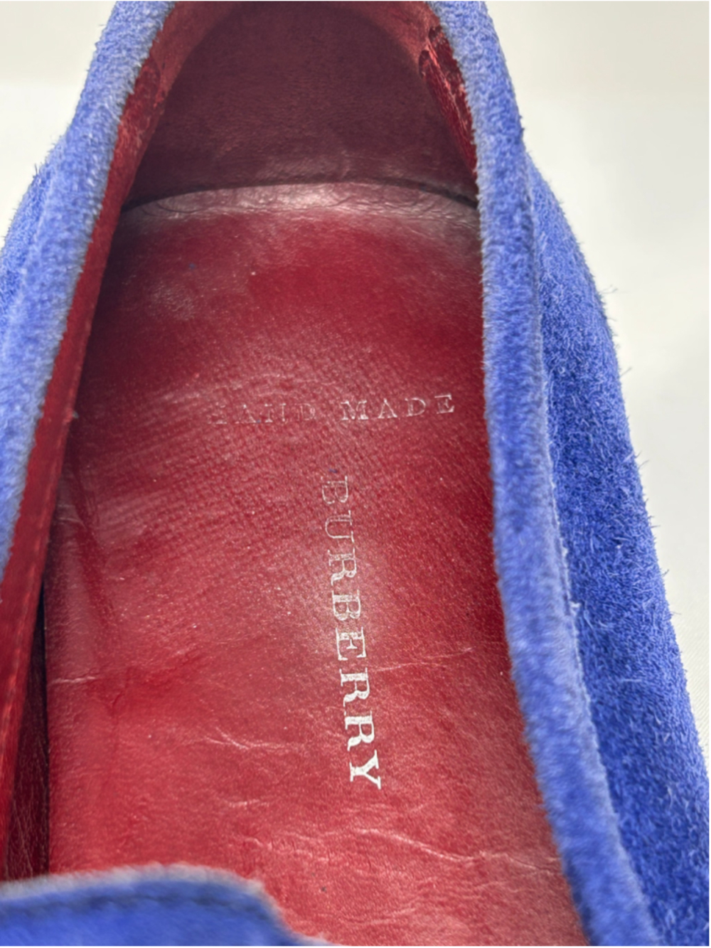 Burberry Dalwood Blue Suede Loafers EU 36.5 / Women’s 6.5 - Picture 5 of 9